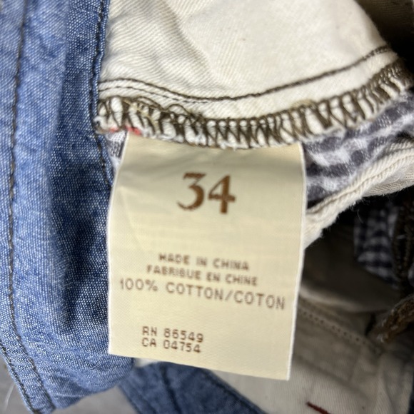 Tommy Bahama Jeans Earth Tone Plaid Cargo Shorts Men's Size 34 Preppy Casual - Picture 6 of 9